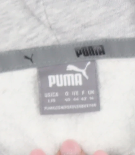 Puma Women's Grey Pullover Hoodie Size 14 Hooded Sweatshirt - Image 5