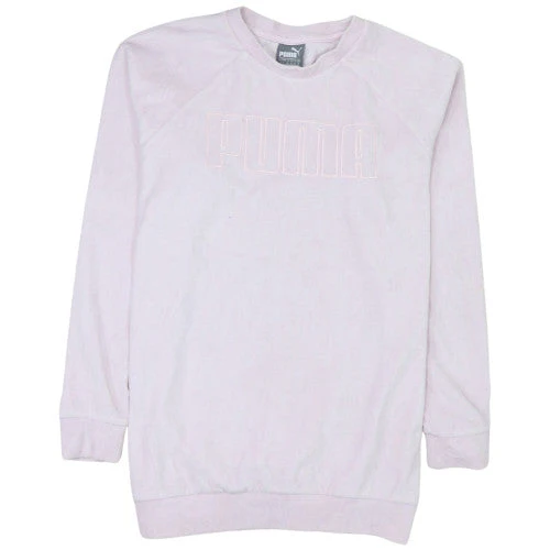 Puma Women's Pink Crew Neck Long Sleeve Pullover Sweatshirt Size 10