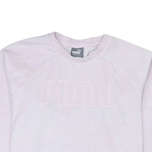 Puma Women's Pink Crew Neck Long Sleeve Pullover Sweatshirt Size 10 - Image 7