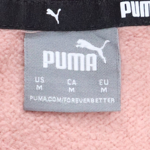 Puma Womens Pink Pullover Hoodie M Logo Hooded Sweatshirt - Image 5