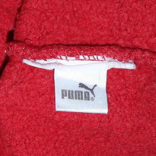 Puma Womens Red Pullover Hoodie Sweatshirt Size M Casual Logo - Image 6