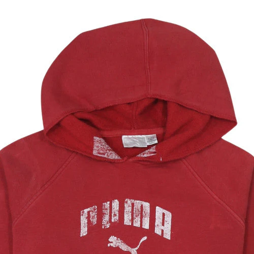 Puma Womens Red Pullover Hoodie Sweatshirt Size M Casual Logo - Image 8