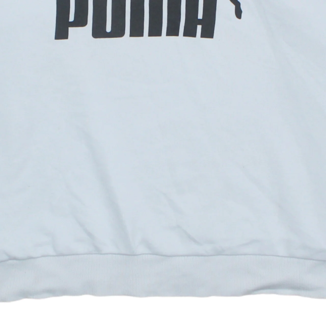 Puma Womens White Crew Neck Sweatshirt Medium Logo Print Pullover - Image 7