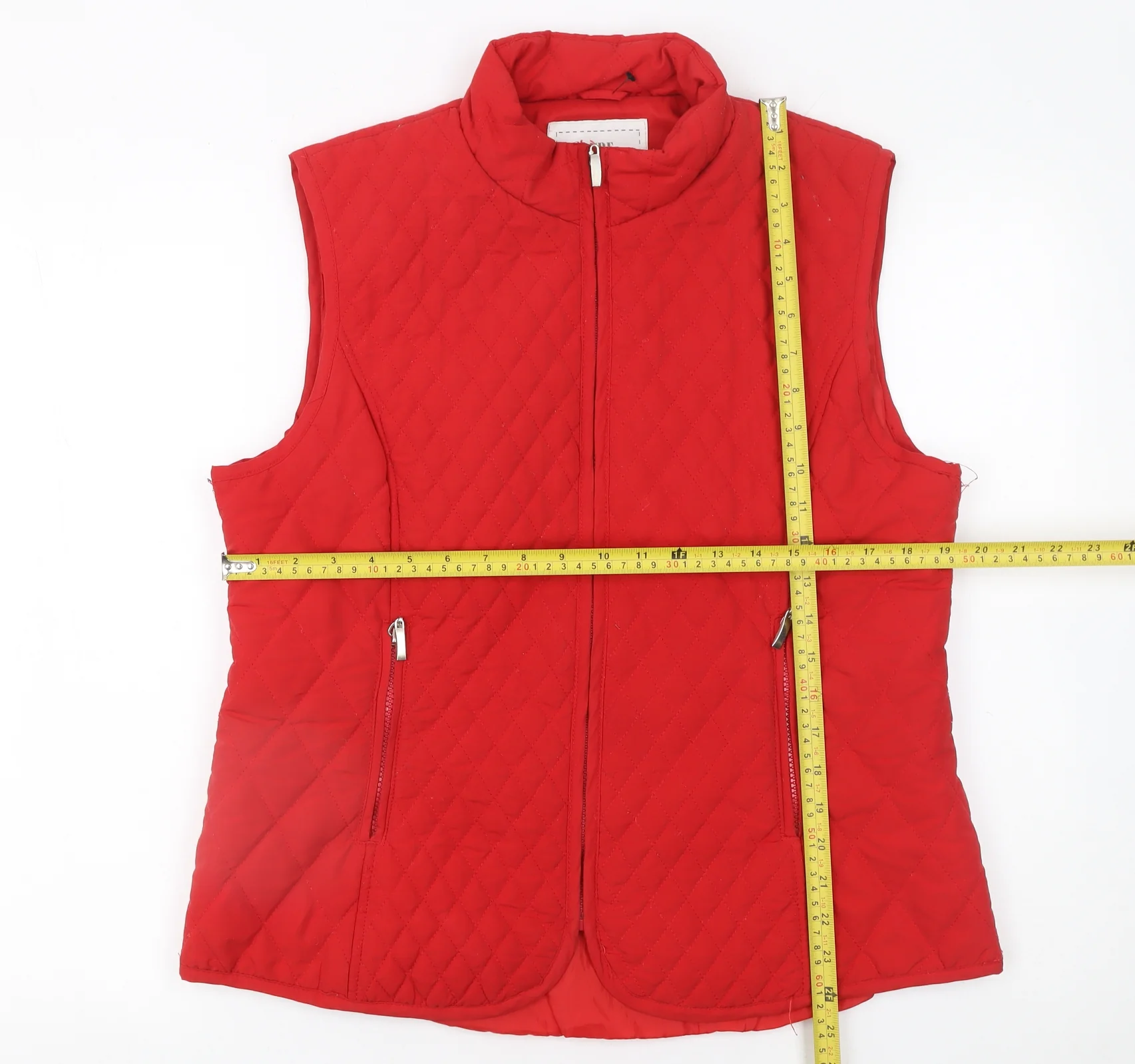 Pure & Natural Women's Red Quilted Waistcoat Gilet Size M - Image 2
