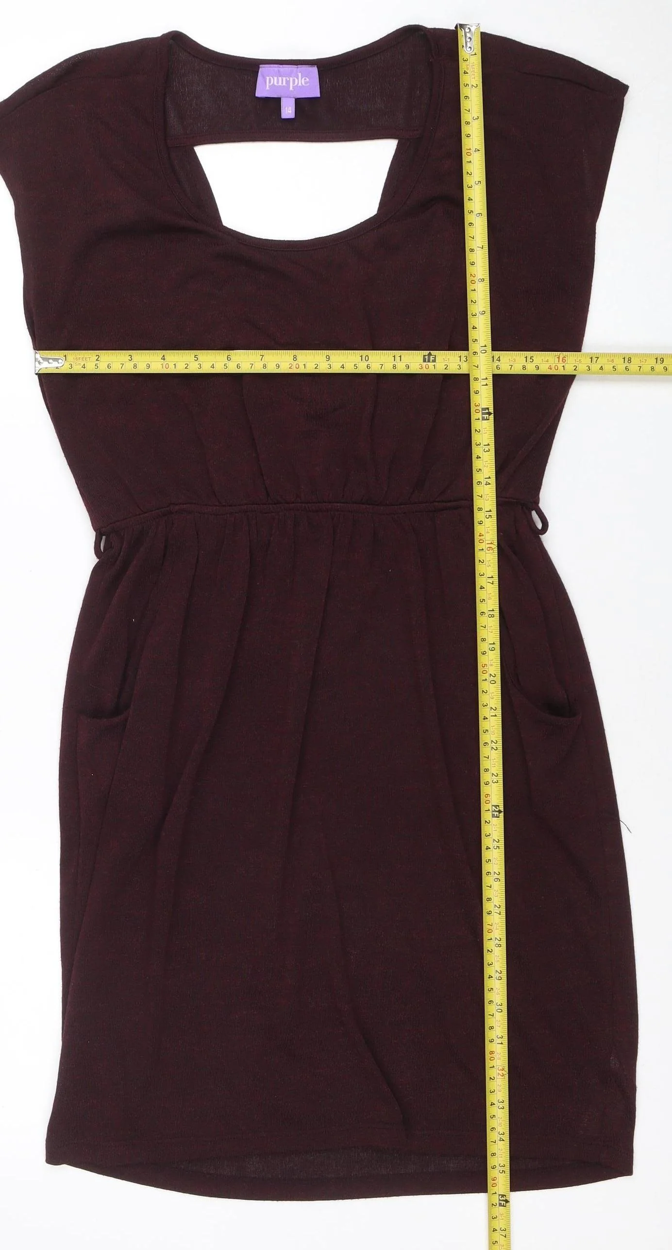 Purple Women's Brown Size 14 Sleeveless Bodycon Stretch Dress - Image 2