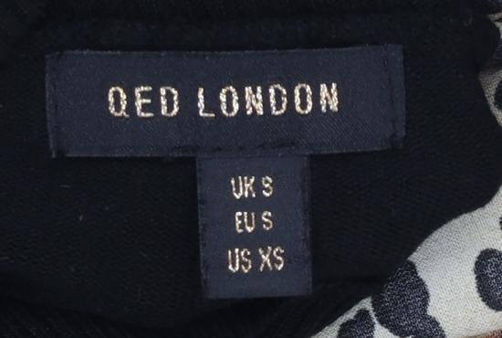 QED London Women's Black Leopard Ruffle Roll Neck Jumper Size S - Image 4