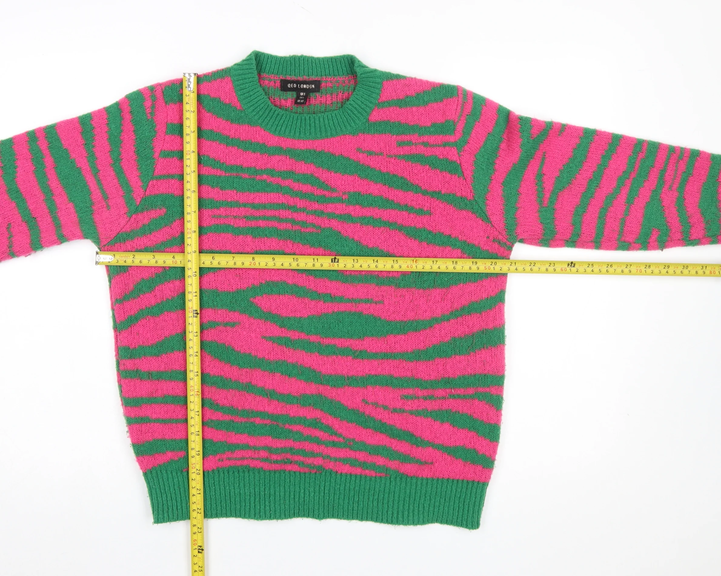 QED London Women's Multicoloured Animal Print Knit Jumper Size S - Image 2