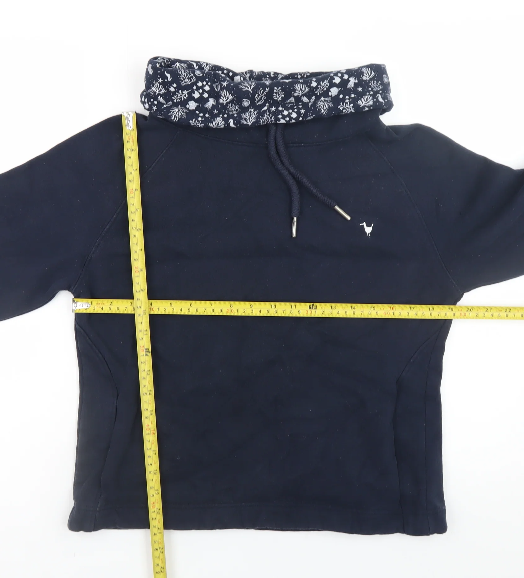 Quba & Co Womens Navy Blue Pullover Hoodie Size 10 Cotton Blend - Image 2
