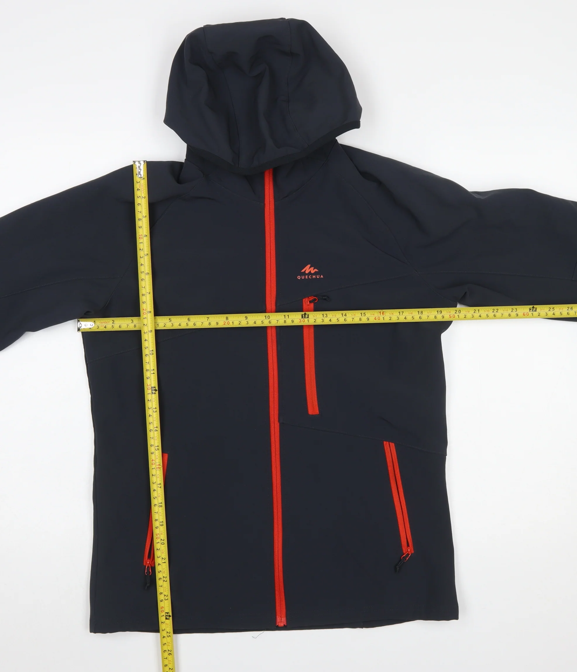 Quechua Boys Black Softshell Hooded Outdoor Jacket 14-15 Years - Image 2