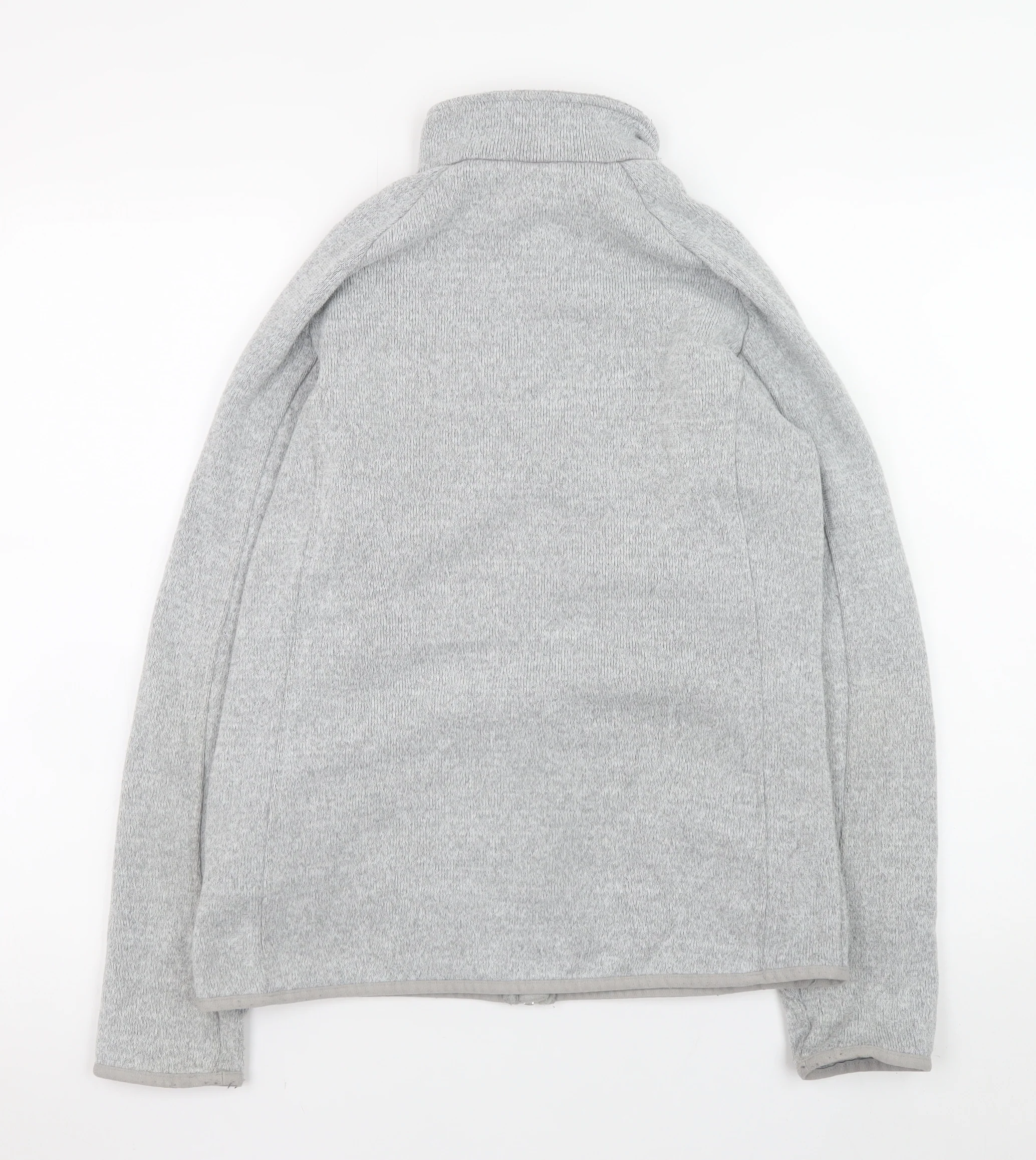 Quechua Men Grey Fleece Full Zip Outdoor Jacket Size L - Image 3