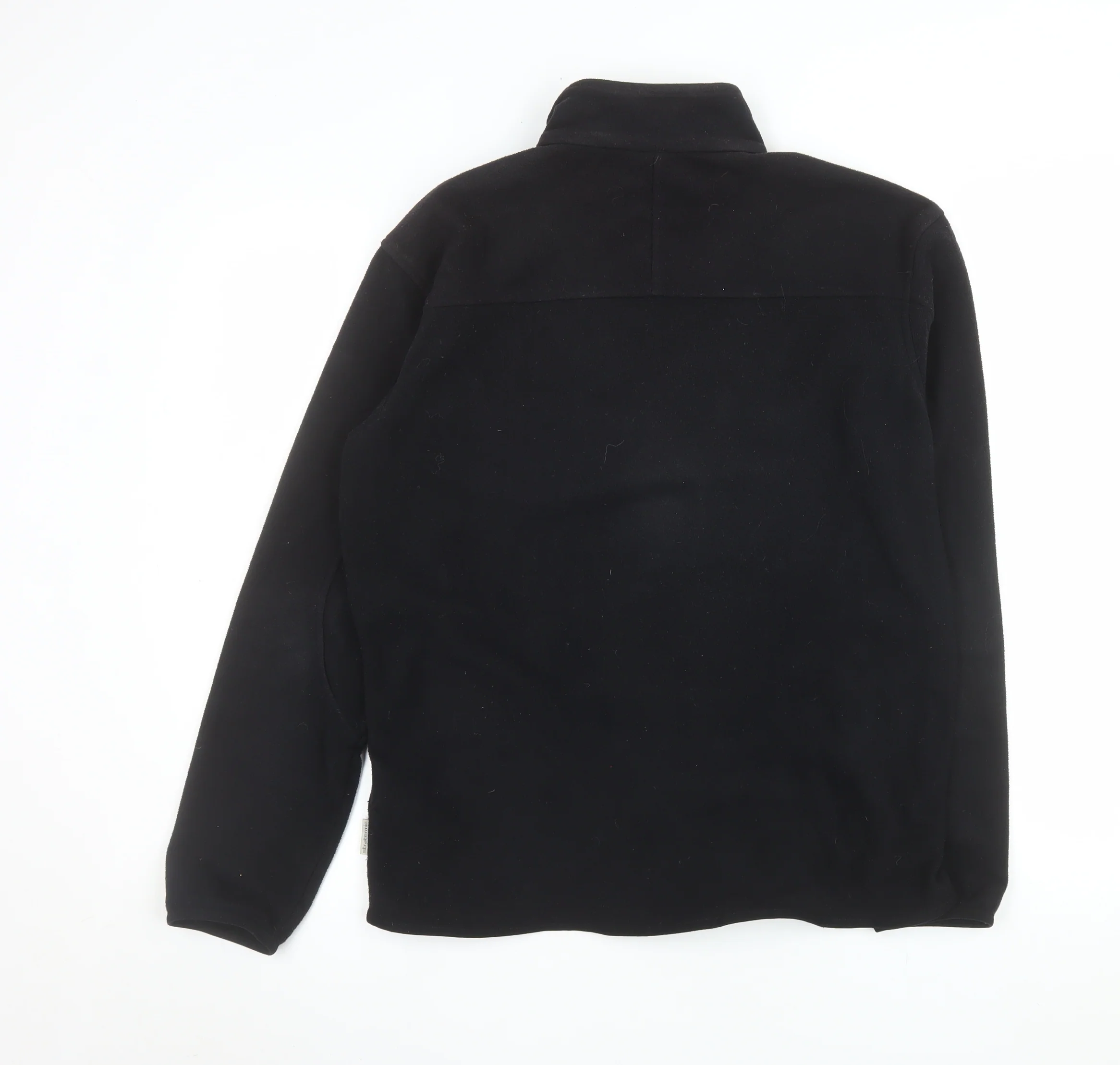 Quechua Men's Black Fleece Full Zip Jacket Size M Outdoor Hiking - Image 3