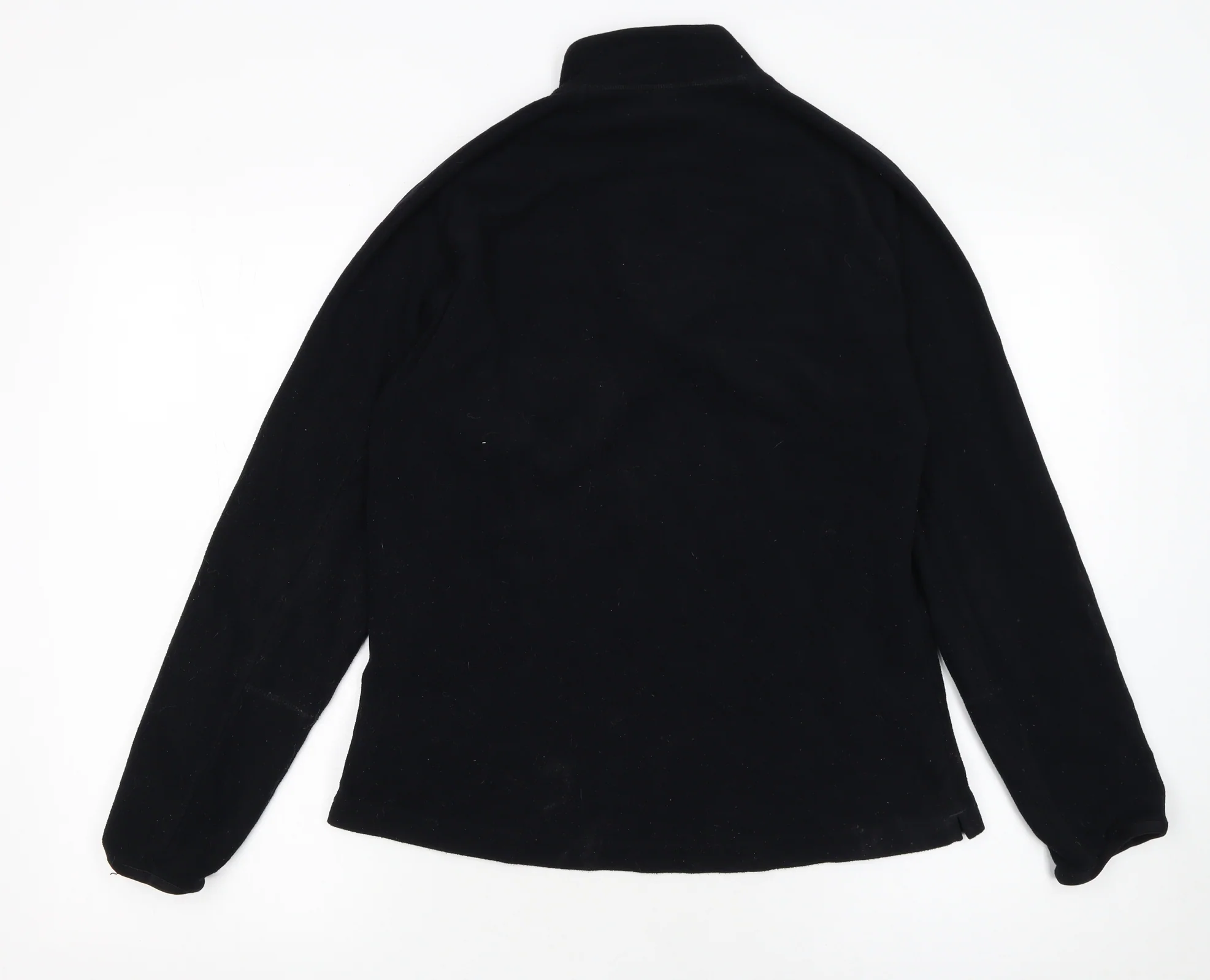 Quechua Women Black Fleece 1/4 Zip Pullover Sweatshirt Size L - Image 3