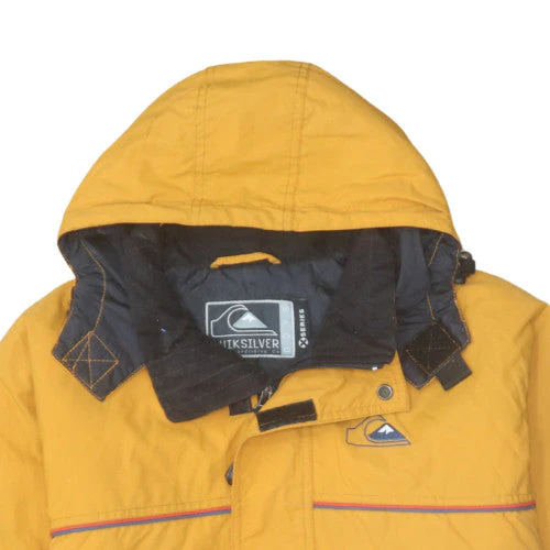 Quiksilver Boys Yellow Hooded Winter Parka Coat Size 12 Years - Image 8