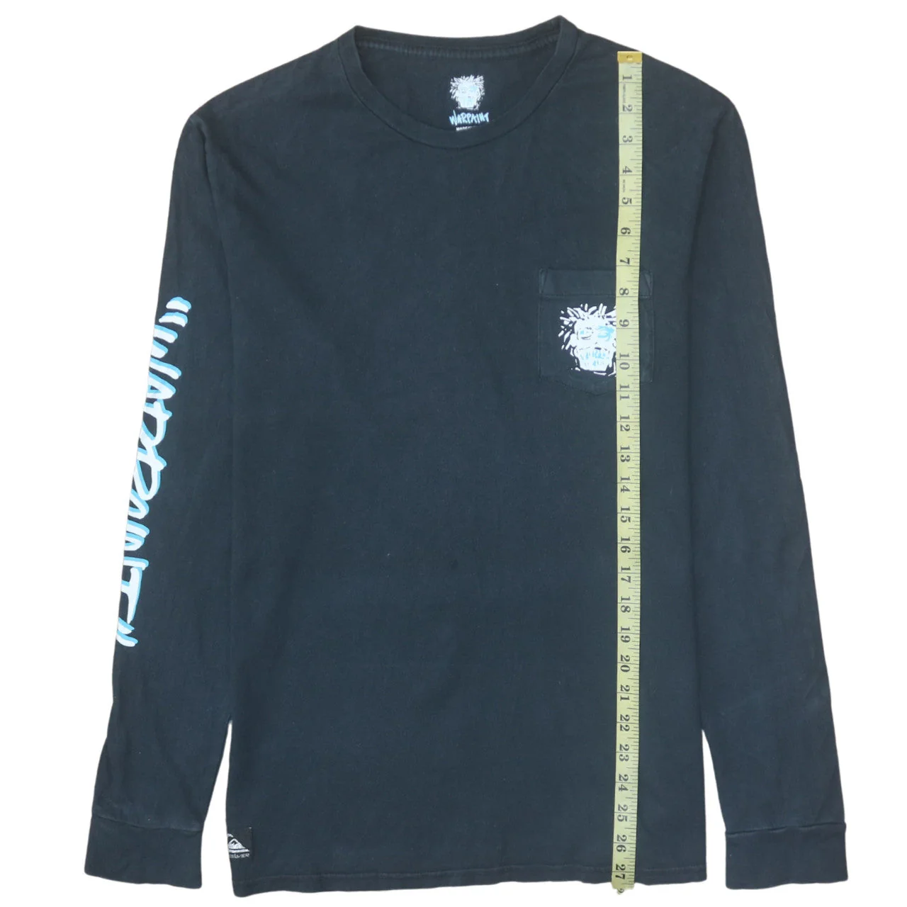 Quiksilver Men’s Black Long Sleeve Graphic Pocket T-Shirt Size S - Image 3