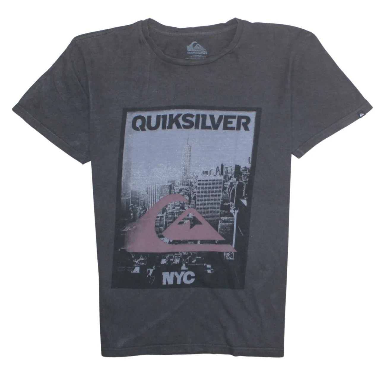 Quiksilver Men's Black NYC Graphic Cotton T-Shirt Size M
