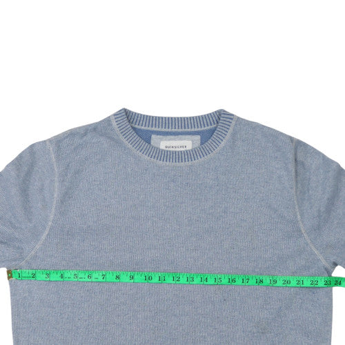Quiksilver Mens Blue Cotton Blend Crew Neck Jumper Size L - Image 2