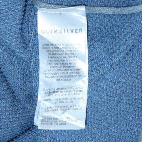 Quiksilver Mens Blue Cotton Blend Crew Neck Jumper Size L - Image 7