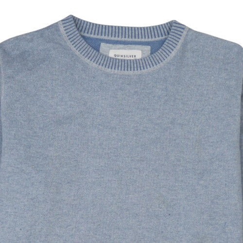 Quiksilver Mens Blue Cotton Blend Crew Neck Jumper Size L - Image 8