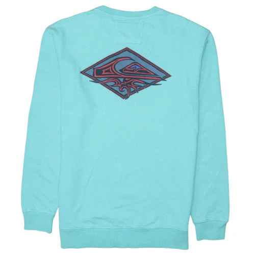 Quiksilver Men's Blue Crew Neck Graphic Pullover Sweatshirt M - Image 4