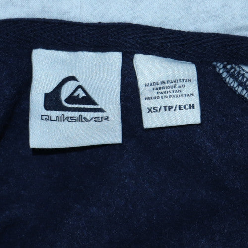 Quiksilver Men's Blue Full Zip Hoodie XS Lightweight Cotton Blend - Image 5