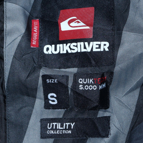 Quiksilver Men's Blue Geometric Hooded Ski Jacket Size S - Image 5