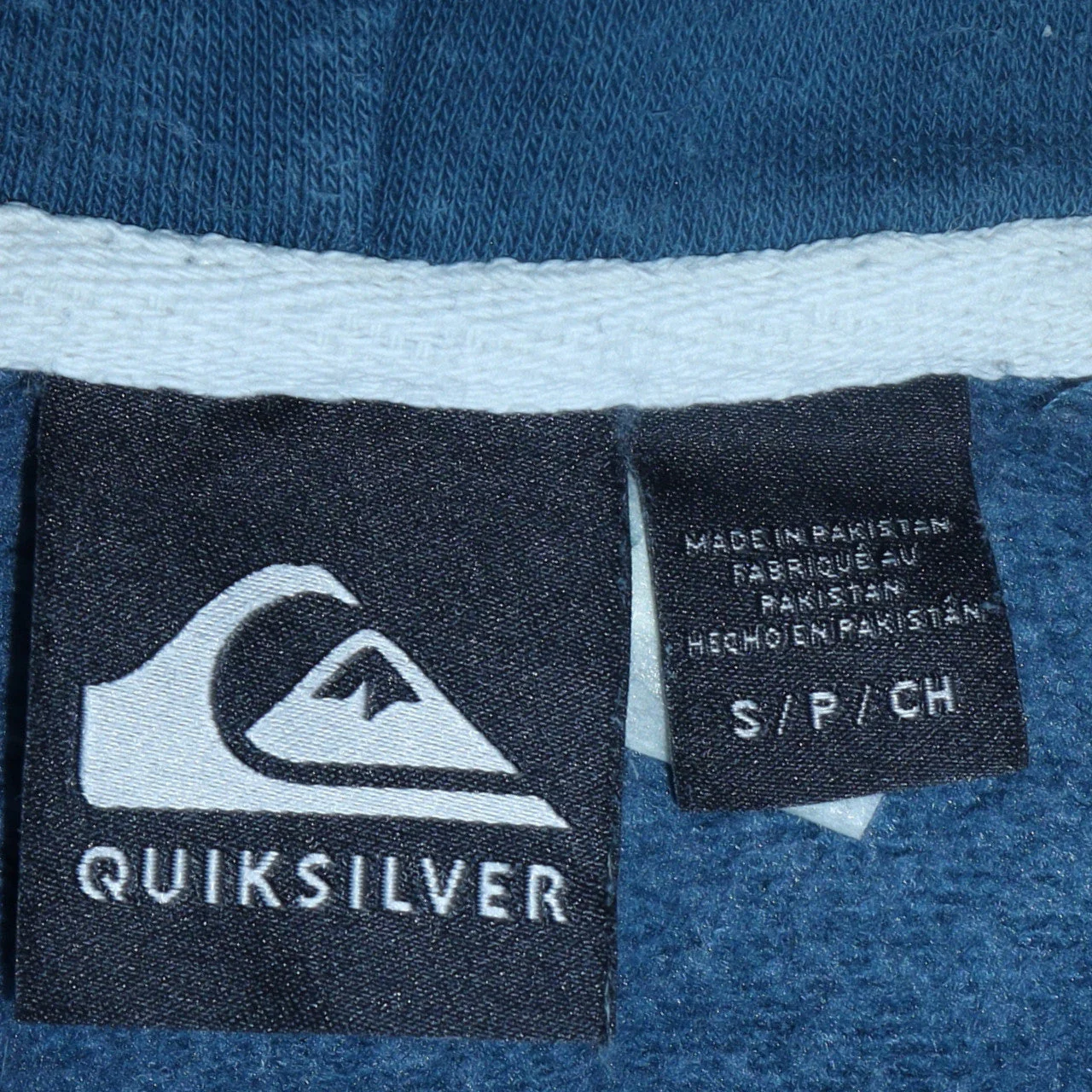 Quiksilver Men's Blue Pullover Hoodie Size S Regular Fit Fleece - Image 5