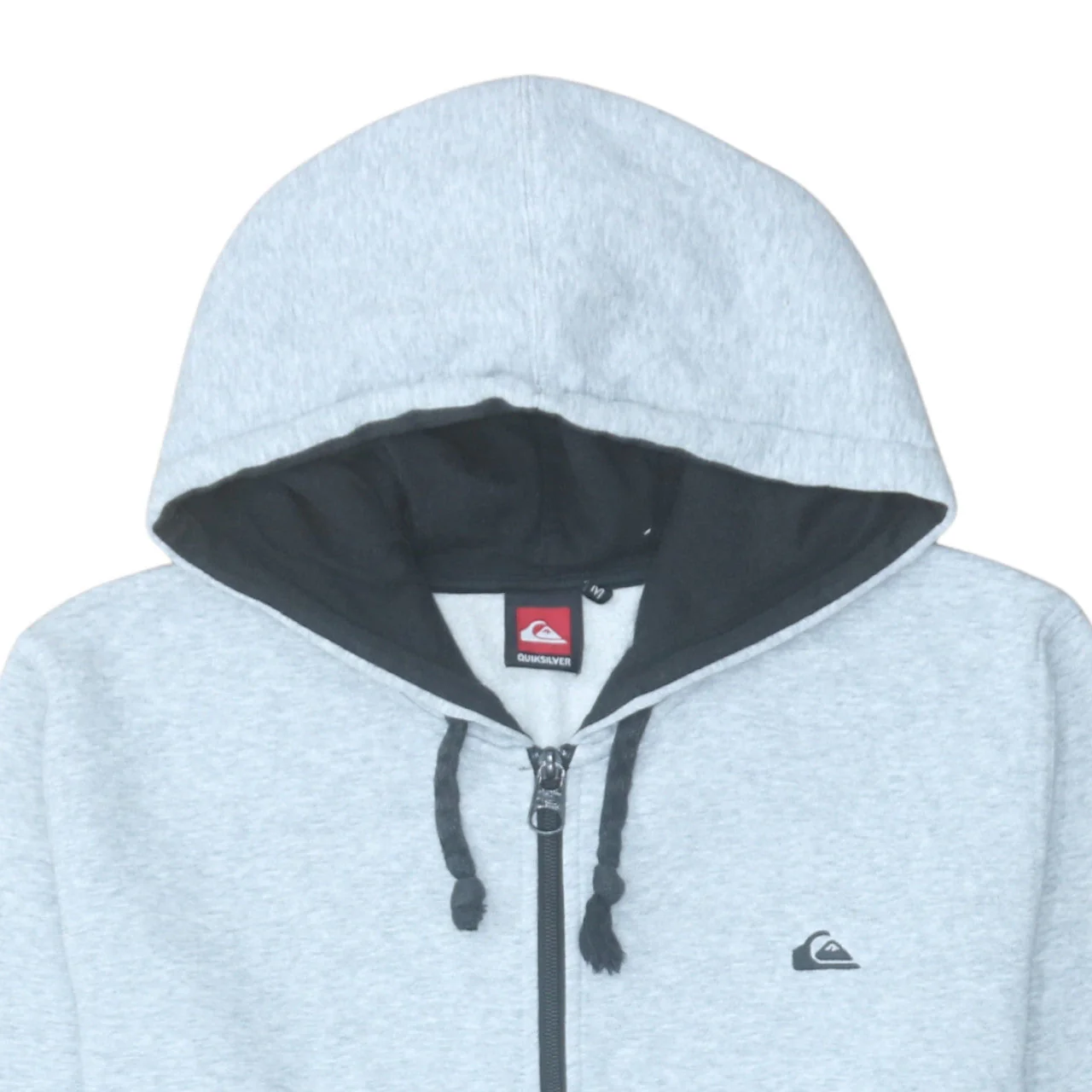 Quiksilver Men's Grey Full Zip Hooded Sweatshirt Size M - Image 8