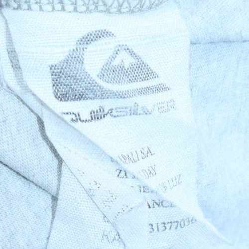 Quiksilver Men's Light Grey Short Sleeve Polo Shirt Size L Classic Fit - Image 6