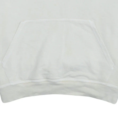 Quiksilver Men's White Pullover Hoodie L Cotton Logo - Image 8