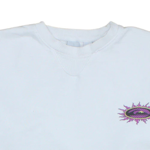 Quiksilver Men's White Pullover Sweatshirt Logo Graphic Size S - Image 7