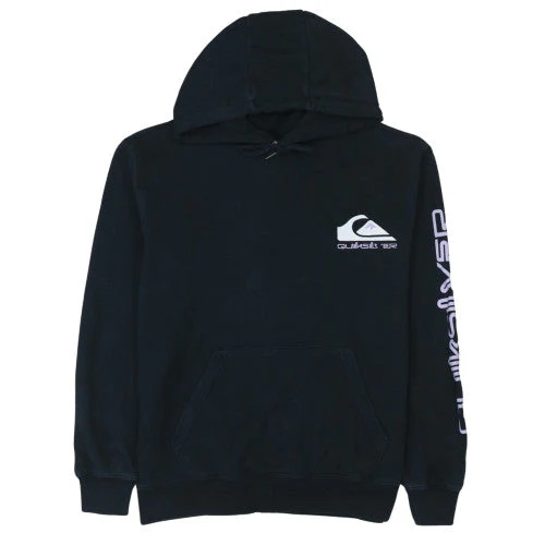 Quiksilver Womens Black Pullover Hoodie Size S Cotton Blend Casual