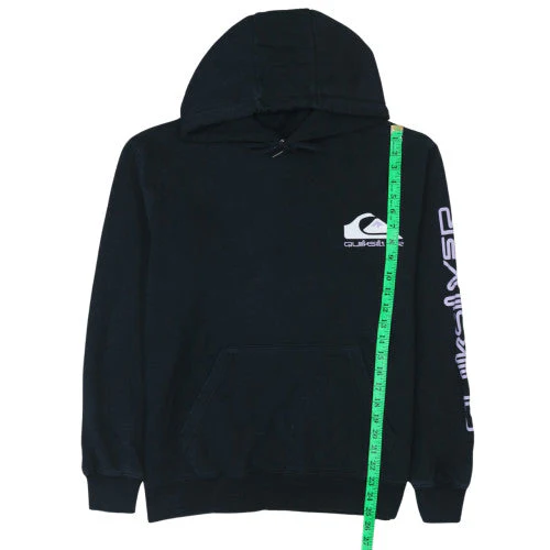Quiksilver Womens Black Pullover Hoodie Size S Cotton Blend Casual - Image 2