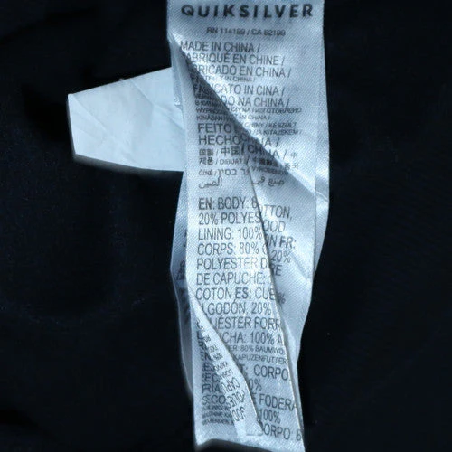 Quiksilver Womens Black Pullover Hoodie Size S Cotton Blend Casual - Image 6
