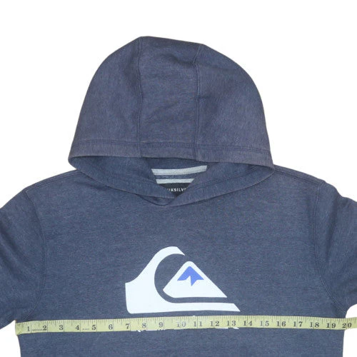 Quiksilver Womens Blue Pullover Hoodie Size L Surf Logo Casual - Image 2
