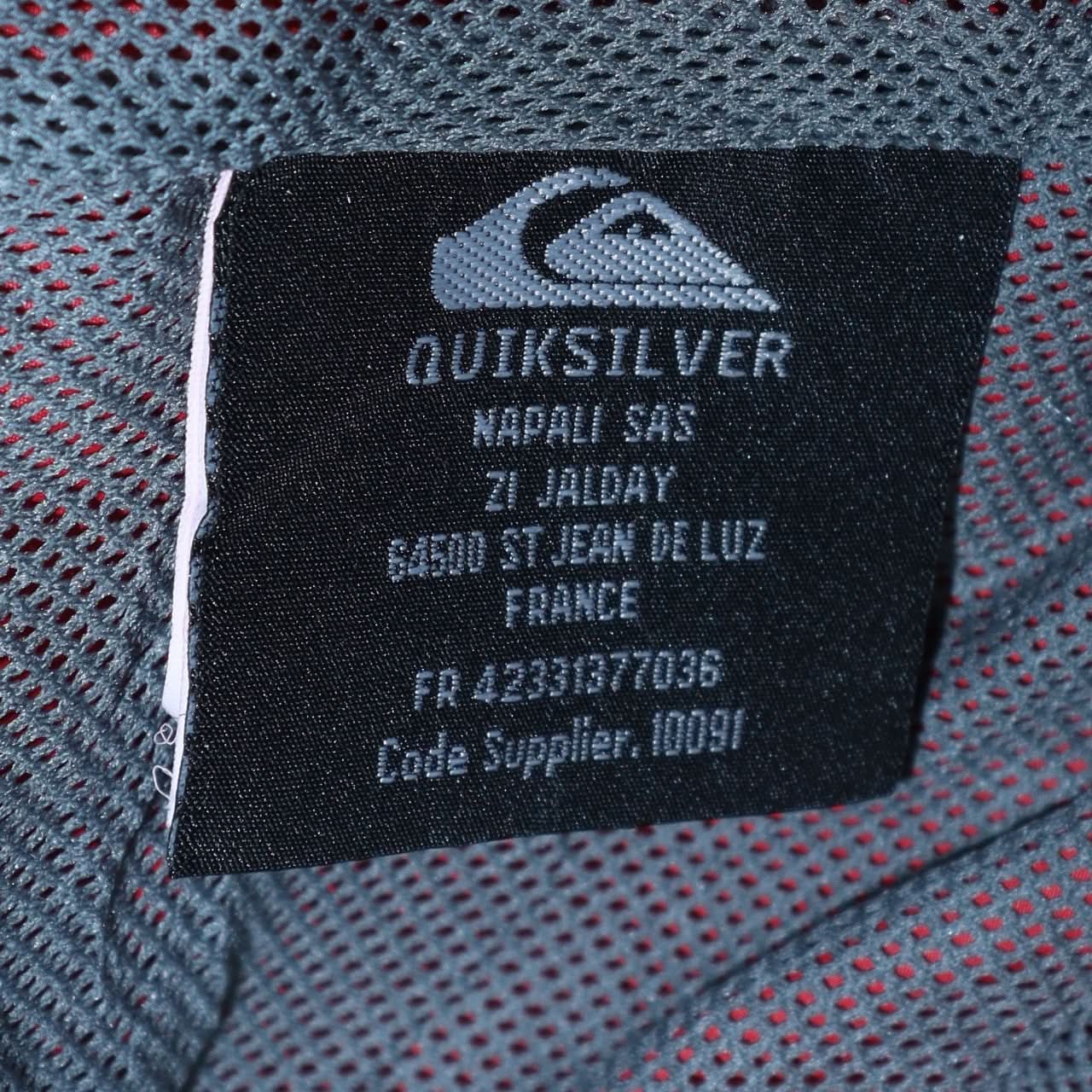 Quiksilver Womens Red Windbreaker Jacket Size 16 Hooded Full Zip - Image 5