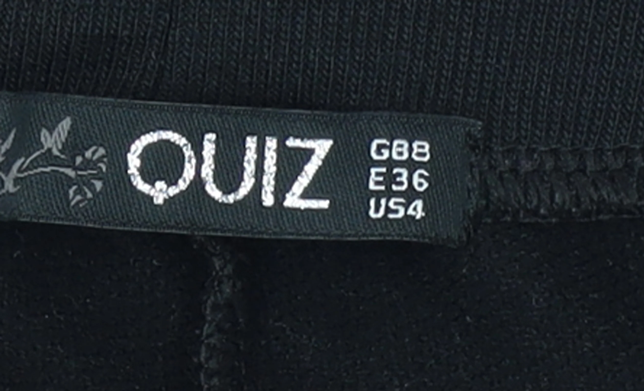 Quiz Womens Black Leopard Side Panel Jogger Trousers Size 8 - Image 4