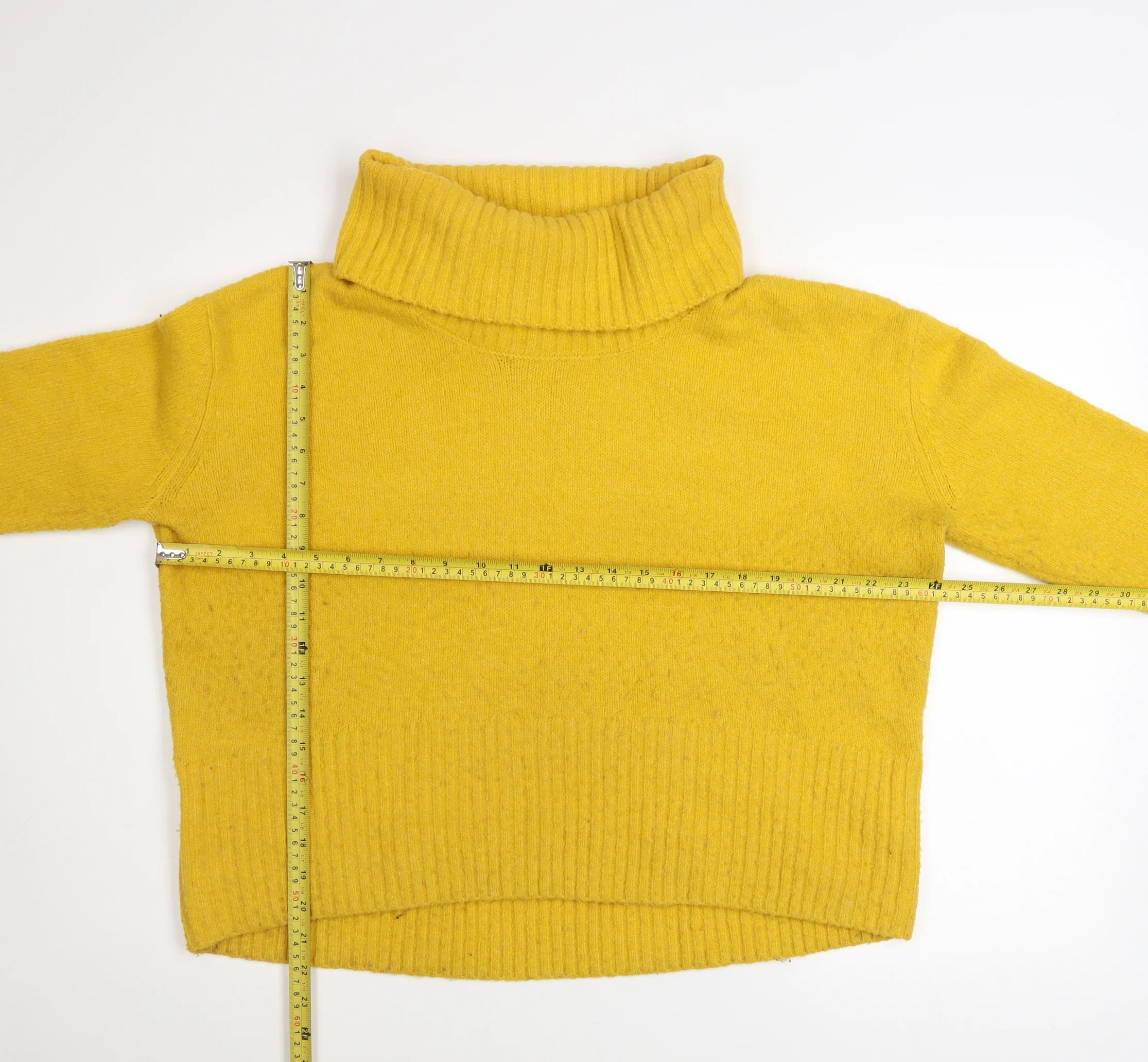 Rachel Zoe Women Yellow Roll Neck Wool Blend Jumper Size M - Image 2