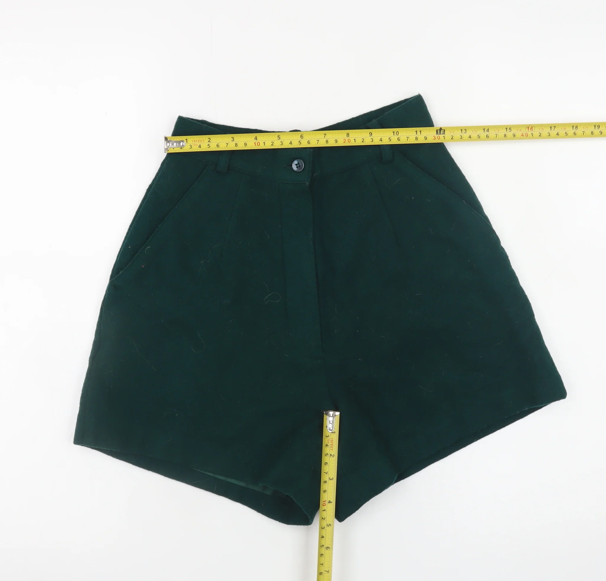 Ragazza Trend Womens Green Wool Blend Chino Shorts Size 8 - Image 2