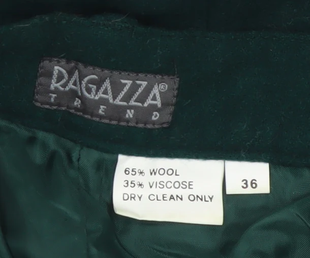 Ragazza Trend Womens Green Wool Blend Chino Shorts Size 8 - Image 4