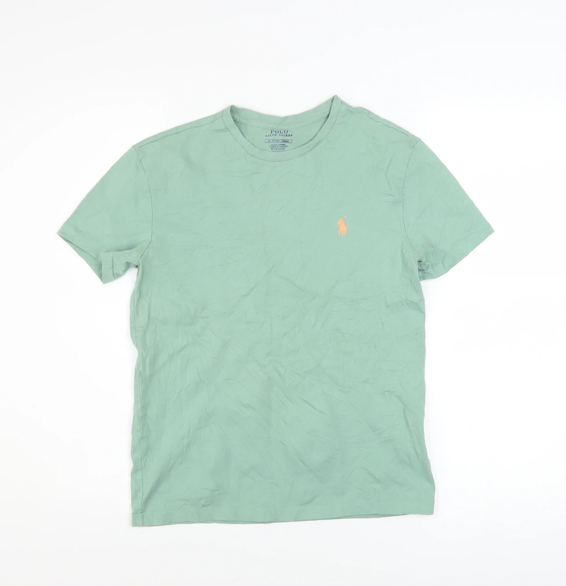 Ralph Lauren Boys Green Cotton Short Sleeve Logo T-Shirt XS