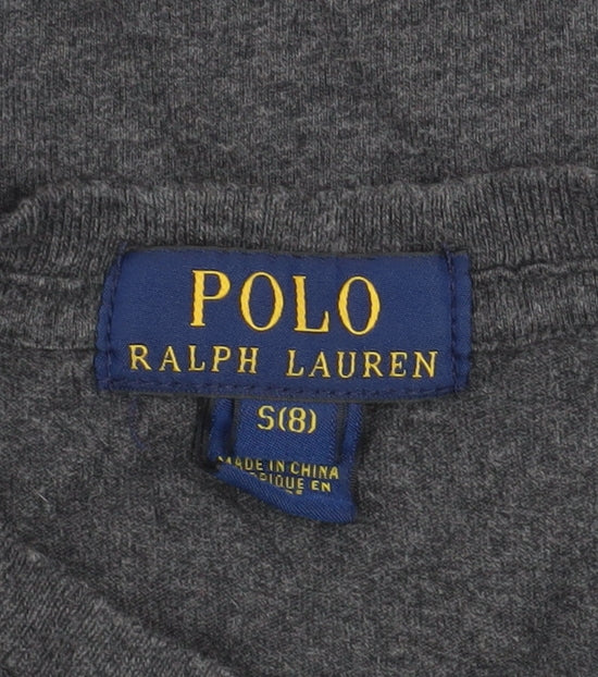 Ralph Lauren Boys Grey Cotton Short Sleeve T-Shirt Size 8 Years - Image 4