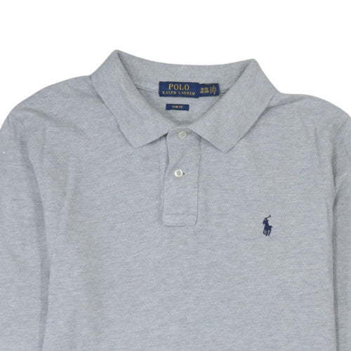 Ralph Lauren Men Grey Long Sleeve Polo Sweatshirt XL Slim Fit Cotton - Image 7
