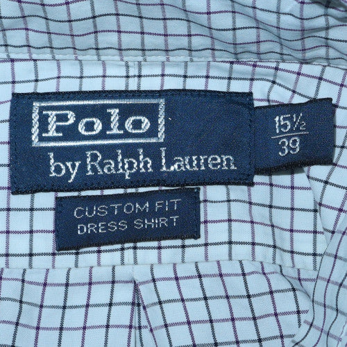 Ralph Lauren Men’s Blue Check Slim Fit Cotton Long Sleeve Shirt 15.5 39 - Image 5