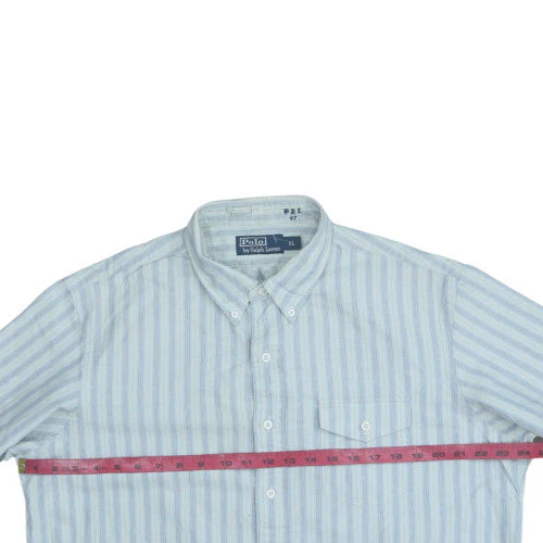 Ralph Lauren Men’s Blue Striped Cotton Button-Down Shirt XL - Image 2