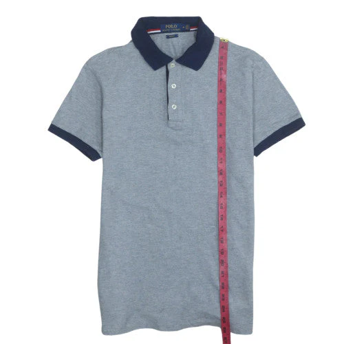 Ralph Lauren Men’s Grey Slim Fit Cotton Polo Shirt M - Image 2