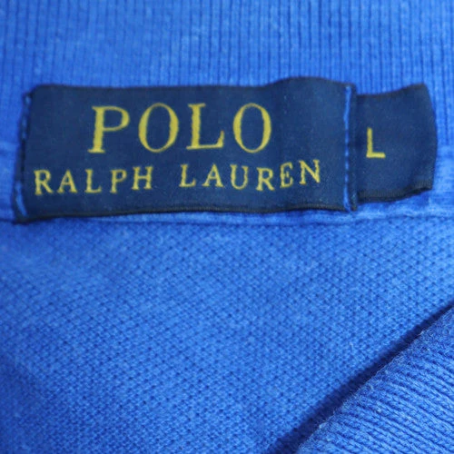 Ralph Lauren Men's Blue Cotton Polo Shirt Size L - Image 5