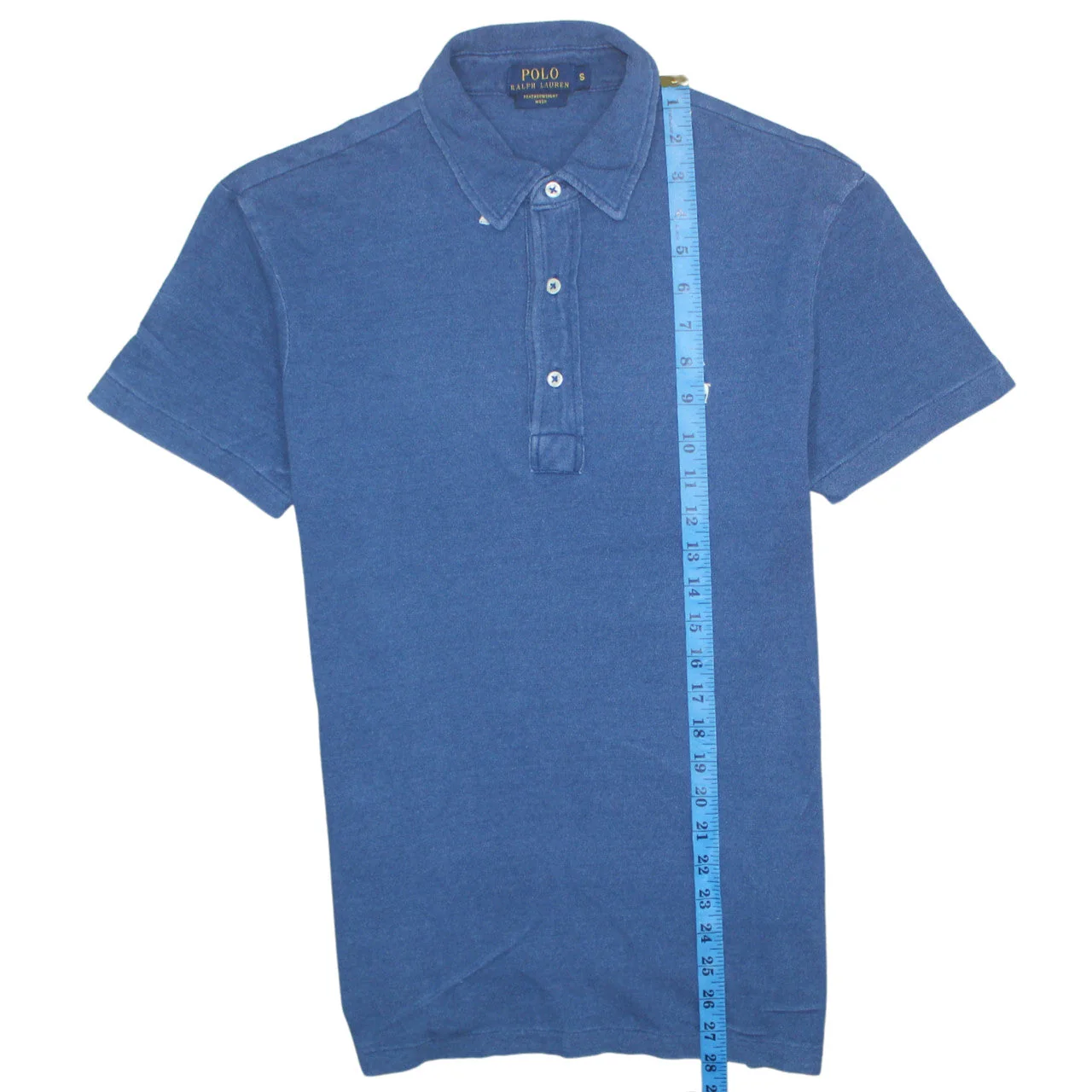 Ralph Lauren Men's Blue Featherweight Mesh Polo Shirt Size S - Image 3