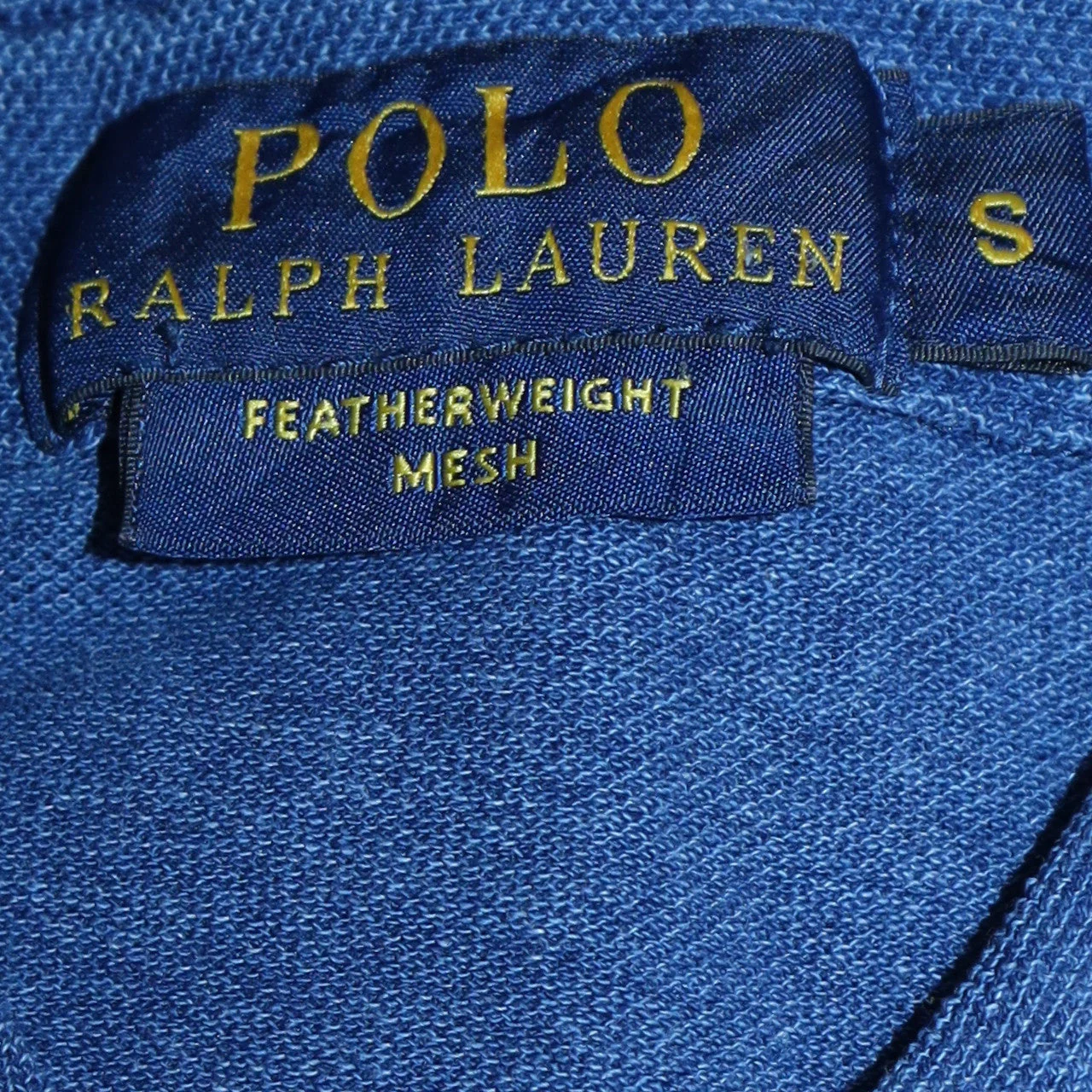 Ralph Lauren Men's Blue Featherweight Mesh Polo Shirt Size S - Image 5