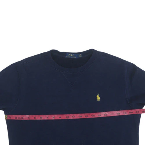 Ralph Lauren Men's Blue Small Pullover Logo Sweatshirt - Image 2