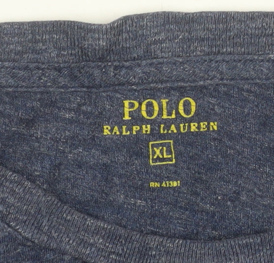 Ralph Lauren Men's Blue XL Crew Neck Cotton T-Shirt - Image 4